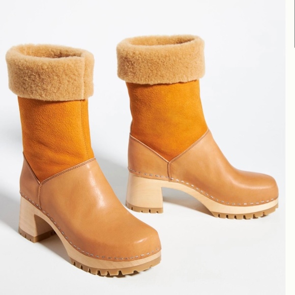 ISO SWEDISH HASBEENS NATURE CLOG BOOT size 39/40 - Picture 1 of 4